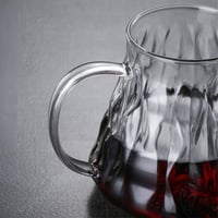 سيرفر قهوة زجاجي مموج 600 مل اسود