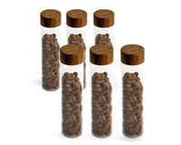 مجموعة من 6 عبوات سنقل دوز زجاجية لحبوب القهوة