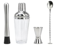 طقم شيكر للقهوة والصوصات زجاجي 4 في 1