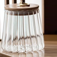 وعاء زجاجي لحفظ الشاي و البن سعة 630 مل