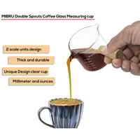 كوب قياس الاسبريسو والقهوة زجاجي مع معيار سعة 75 م...