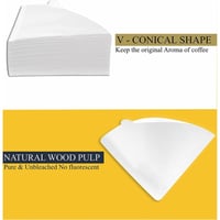 ورق فلاتر ترشيح V60 ابيض 100 قطعة - مقاس 01