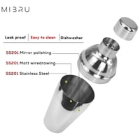 شيكر خلط ومزج الكوكتيل والمشروبات ستانلس ستيل - 55...