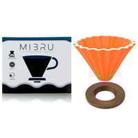 قمع تقطير v660 مموج سيراميك 02 برتقالي