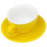 كوب قهوة مع صحن اصفر 200 مل