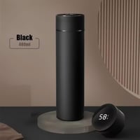 كوب حافظ للحرارة مع ميزان حرارة على الغطاء 500مل