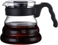 سيرفر قهوه زجاجي بمقبض و غطاء بلاستيكي سعة 500مل