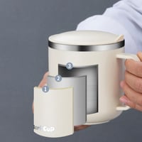 كوب قهوة ستيل حافظ للحرارة 350 مل بغطاء