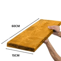 رف خشب طبيعي بحامل مخفي لادوات القهوة