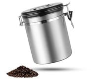 حافظة حبوب القهوة من الاستانلس ستيل سعة 1000 مل