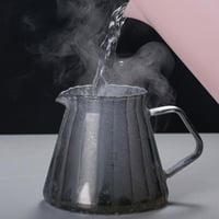 سيرفر قهوة زجاجي مموج 600 مل اسود