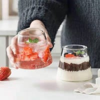 وعاء زجاجي للحلويات و سلطة الفواكه سعة 380 مل