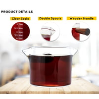 كوب قياس الاسبريسو والقهوة زجاجي مع معيار سعة 75 م...