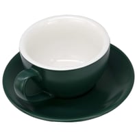 كوب قهوة مع صحن اخضر مطفي 200 مل