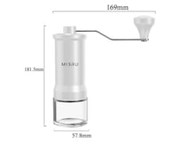 مطحنة قهوة يدوية من السيراميك زجاج ابيض