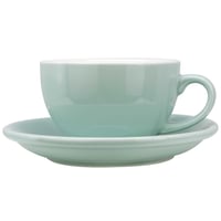 كوب قهوة مع صحن ازرق سماوي 200 مل