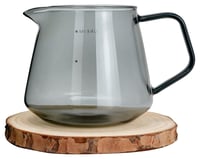 سيرفر قهوة زجاجي لون اسود شفاف سعة 600 مل