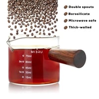 كوب قياس الاسبريسو والقهوة زجاجي مع معيار سعة 75 م...