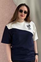 تيشرت الهلال كحلي بقصة مائلة