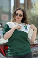 تيشرت الأهلي أخضر&أبيض بقصة مائلة