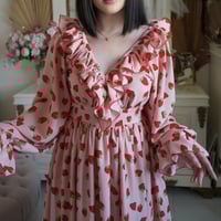 فستان رمضاني وردي