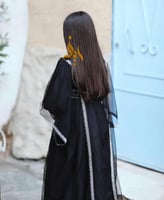 فستان التاسيس اسود بتطريز فضي