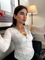 سلسال رقبه بالاسم مع زركون معلق