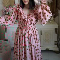 فستان رمضاني وردي