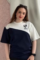 تيشرت الهلال كحلي بقصة مائلة