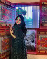 بشت نسائي مغربي فرو ناعم من الخارج