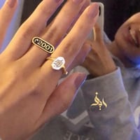 خاتم ملكي - فضه ايطالي عياره 925 - الون صدفي كتابه...