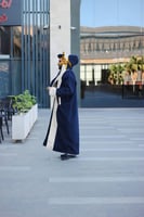 فروه رجالية دبل فيس مع شال سكري وكحلي