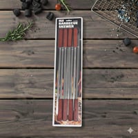 اسياخ شوي مسطحة يد خشبية 8 حبة SAFA