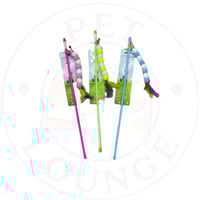 سنارة بلاستيك ريشة وكور اسفنج ملونه