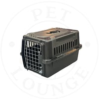 حمالة تنقل للحيوانات الاليفة اسود - صامولة حديد با...