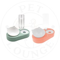 ماكلية صحن بلاستيك قطة + مشربية اتوماتيك