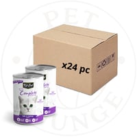 24-طعام رطب معلب للقطط وجبة كاملة تونة ودجاج بالمر...