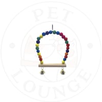 لعبة طيور خشب ارجوحة كور مع جرس