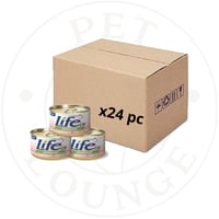 24-طعام رطب معلب للقطط تونة مع جمبري - 85g LifeCat