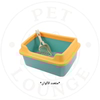 لتربوكس عرضي وعميق للقطط مع حاجز وسكوب/مغرف - 48cm