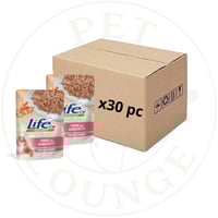 30-طعام رطب ظرف للقطط بالتونة وجمبري - 70g Life Ca...