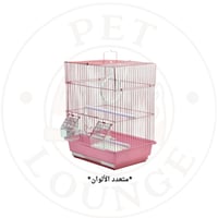 قفص طيور 2عصا + لعبة وماكليتين -لون واحد