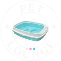 لتربوكس قطط مستطيل حاجز مشرشر مع مغرف رمل صغير