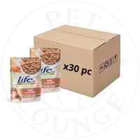 30-طعام رطب ظرف للقطط بالتونة والسلمون - 70g Life...