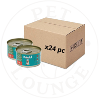 24-طعام رطب معلب للقطط دجاج وخضار بالمرق - 85g Loq...