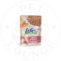 طعام رطب ظرف للقطط بالتونة وجمبري - 70g Life Cat