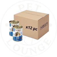 12-طعام رطب معلب للقطط بلحم البقر مهروس - 400g Pro...