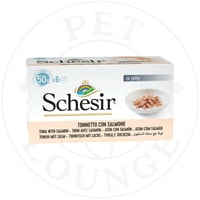 طعام رطب معلب للقطط تونة وسلمون بالجيلي - 6x50g Sc...