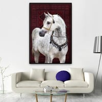 لوحة خيول بتصميم سجاد مميز