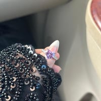 خاتم قلب وردي